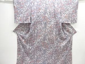 縮緬地　花更紗模様小紋着物